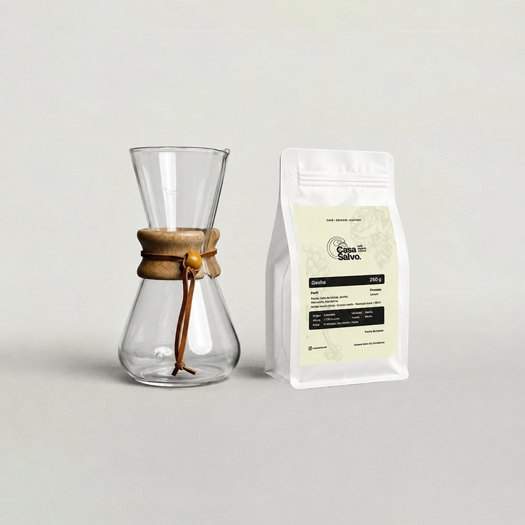 Café Especialidad Gesha + Cafetera Chemex